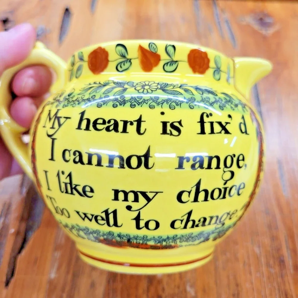 Vtg MOTTAHEDEH Yellow Cup & Pitcher Set Portugal Smithsonian Tea Coffee Gift‎